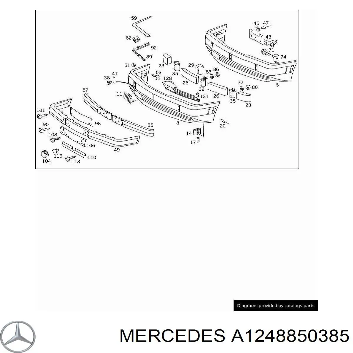  Mercedes A1248850385 ціна, від 3.15 USD