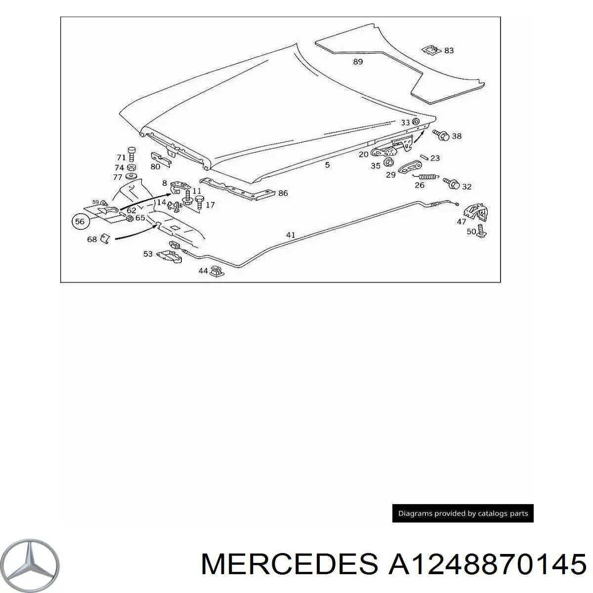  Mercedes A1248870145 ціна, від 12.25 USD