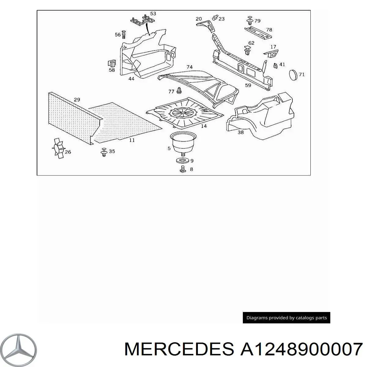  Mercedes A1248900007 ціна, від 13.66 USD