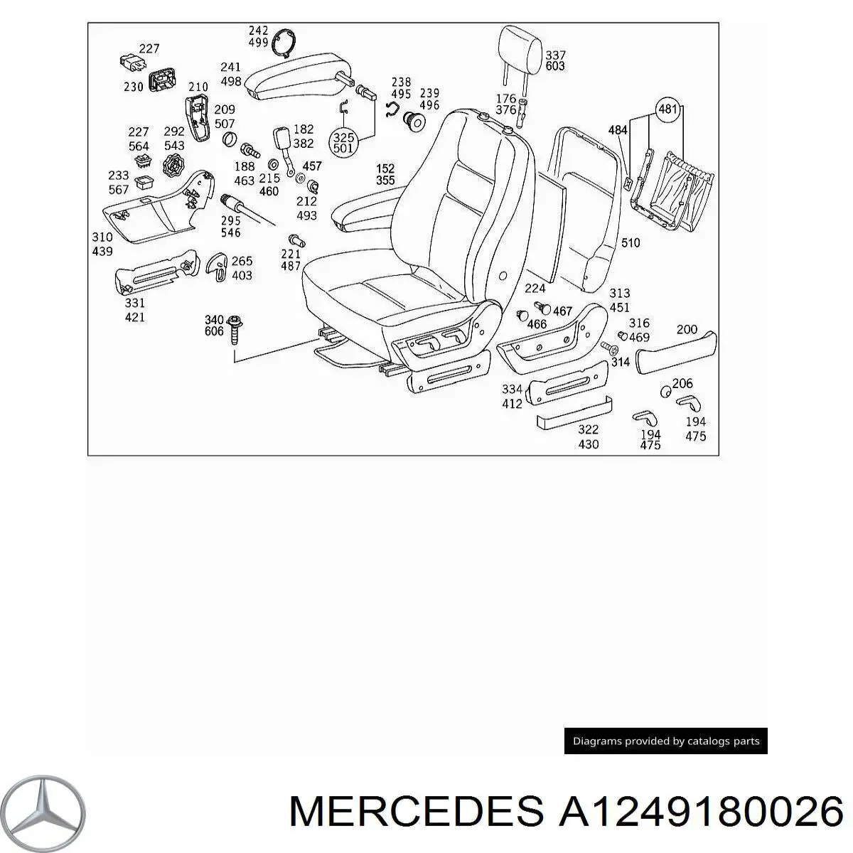  Mercedes A1249180026 ціна, від 8.33 USD