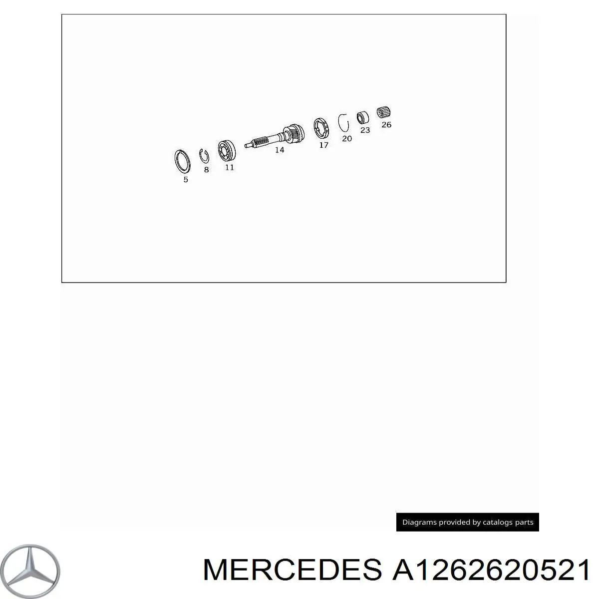 Шестерня задньої передачі Mercedes A1262620521 ціна, від 88.69 USD