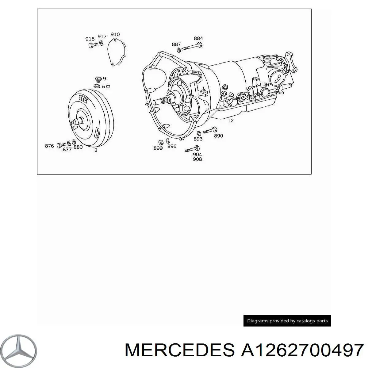 Насос масляний КПП Mercedes A1262700497 ціна, від 781.33 USD