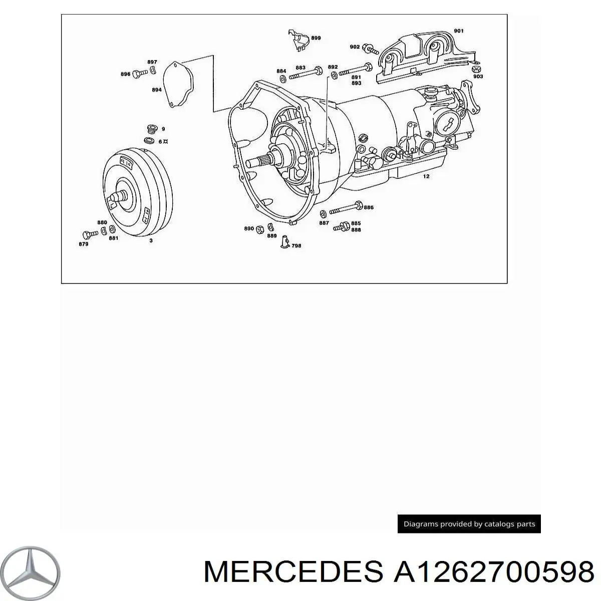 Купити A1262700598 Mercedes Масло і фільтр в коробку автомат 
