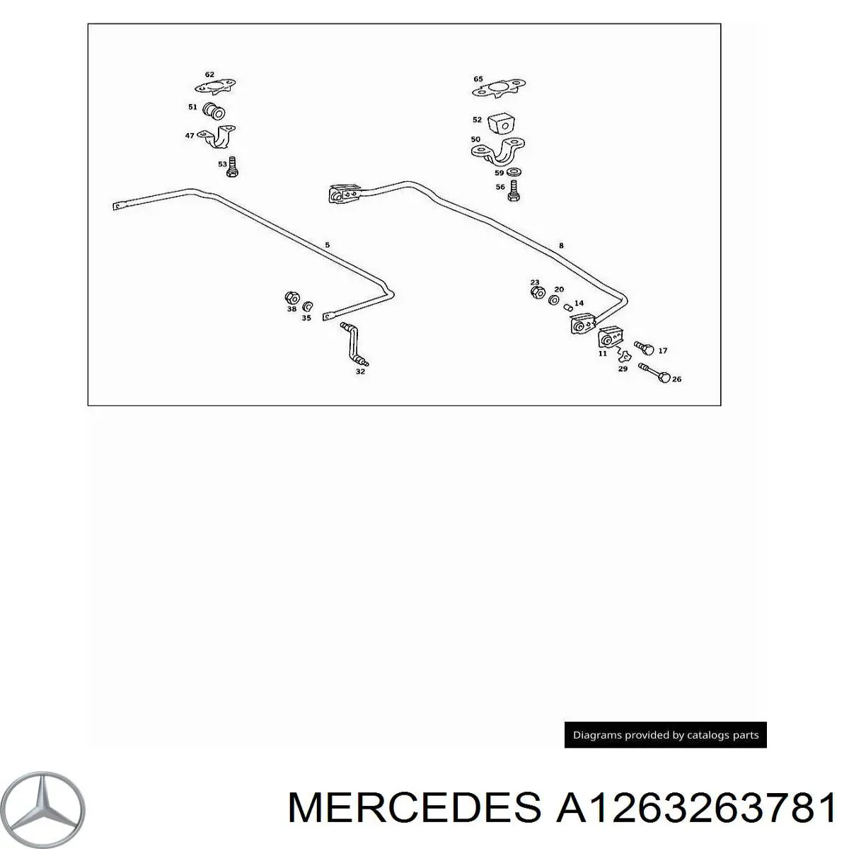 Втулка стабілізатора заднього Mercedes S 