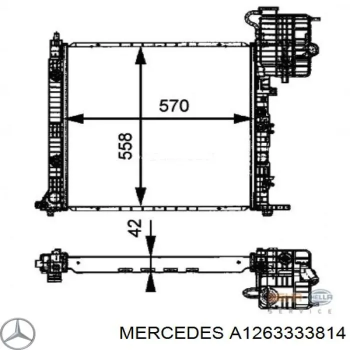 Сайлентблок переднього верхнього важеля A1263333814 Mercedes