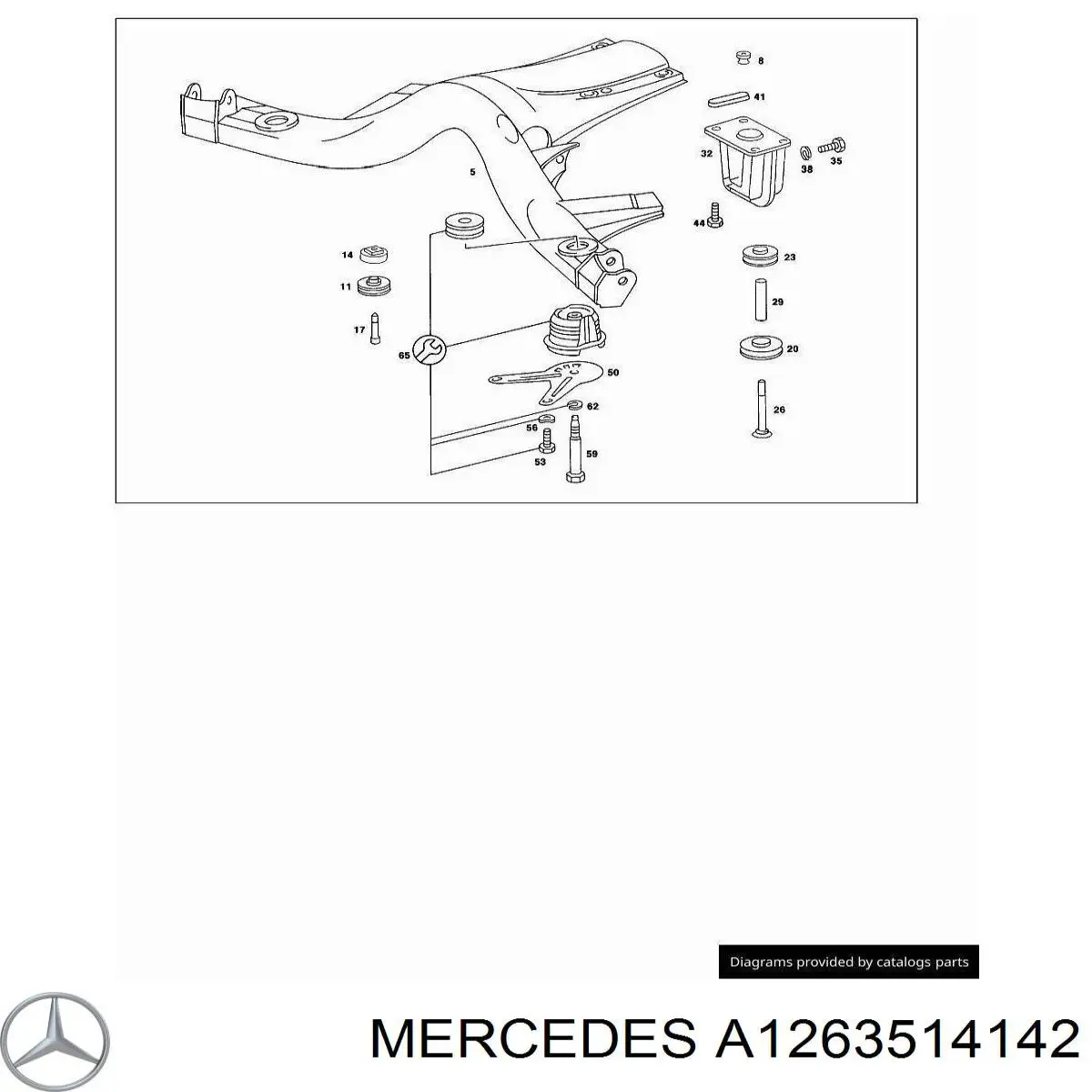 A1263514142 Mercedes Сайлентблок балки моста
