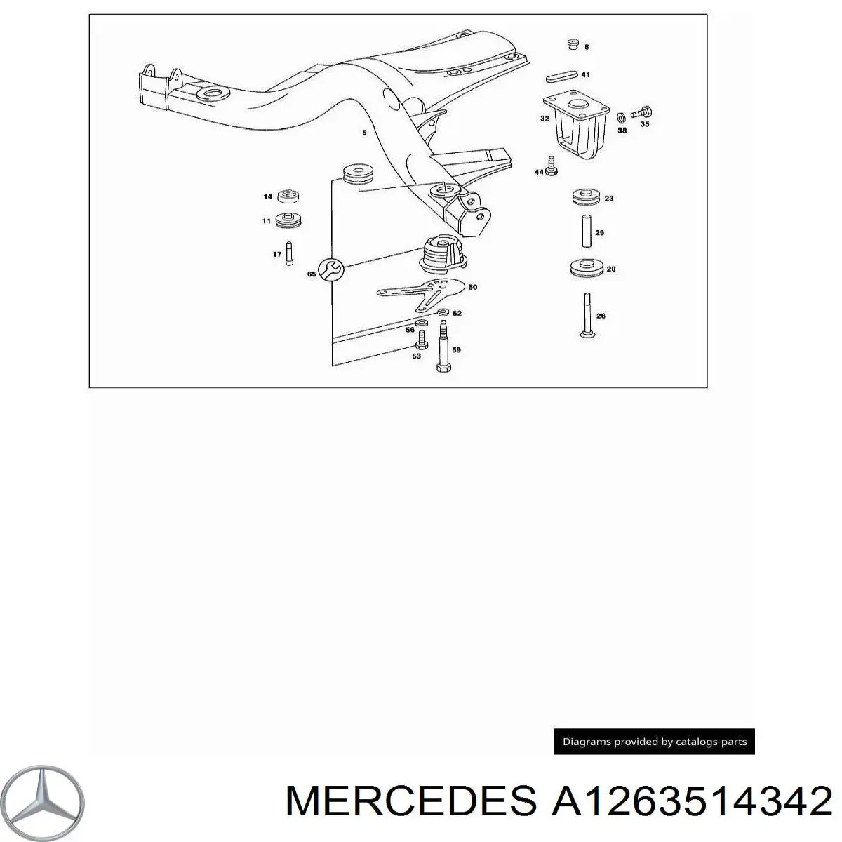 Прокладка стабільзатора заднього Mercedes A1263514342 ціна, від 82.21 USD