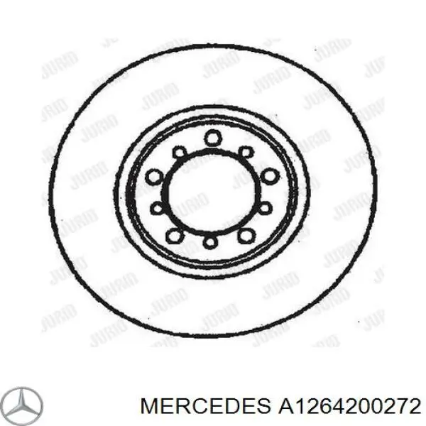 Гальмівні диски передні A1264200272 Mercedes