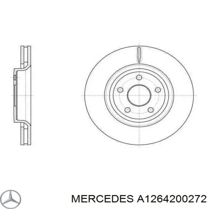 A1264200272 Mercedes Гальмо дискове переднє