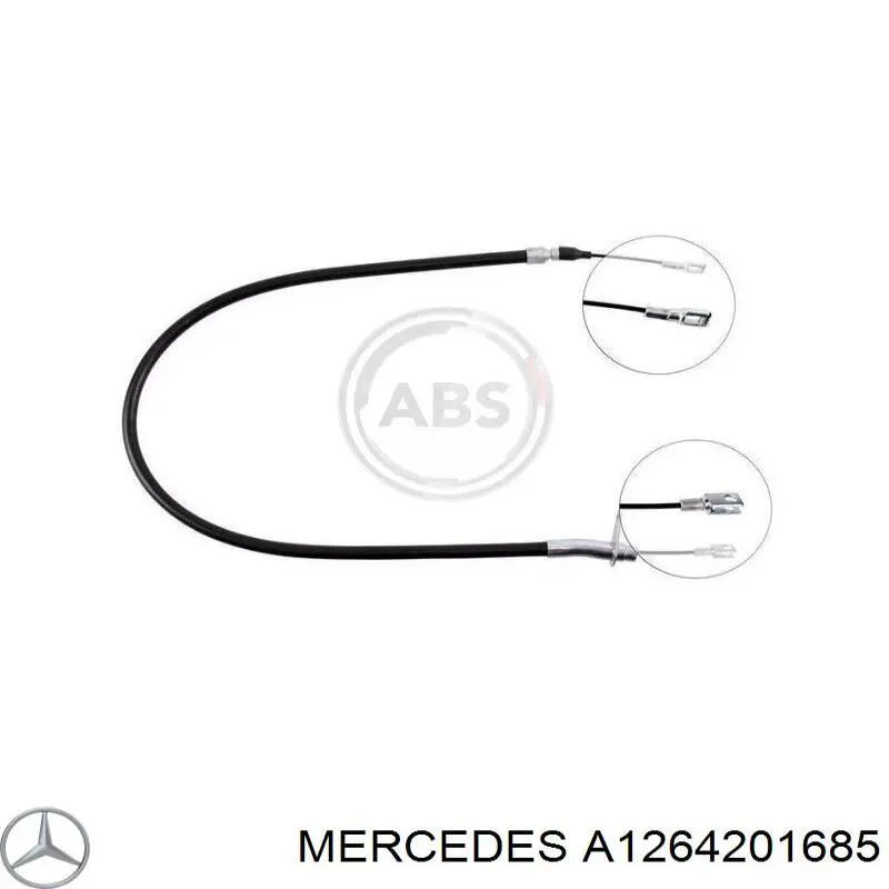 A126420168564 Mercedes трос ручного гальма задній, лівий