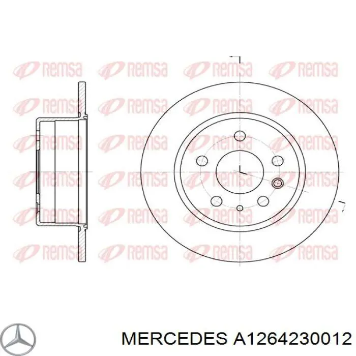 A1264230012 Mercedes Дискові гальма