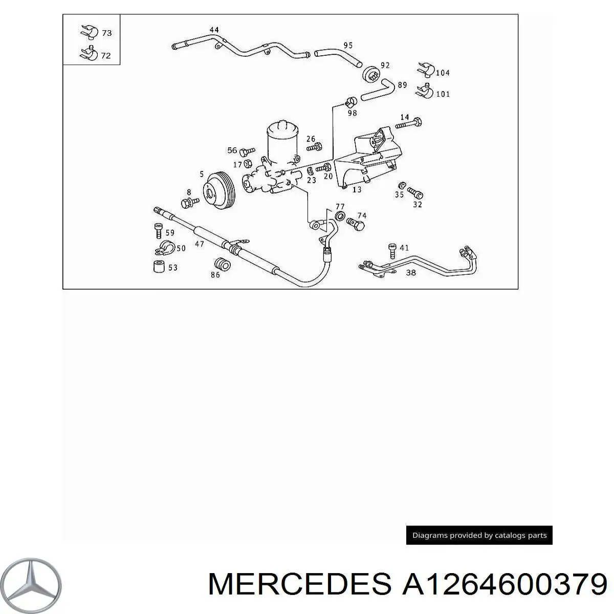 Шків насосу гідропідсилювача керма (ГПК) на Mercedes Vario 