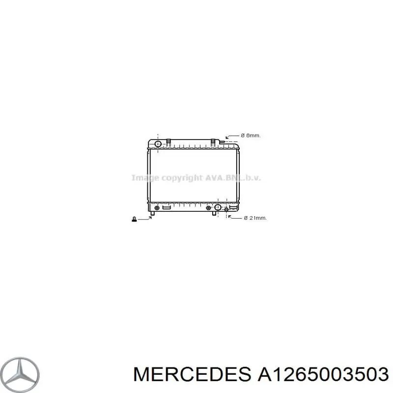A1265003503 Mercedes Радіатор охолодження двигуна