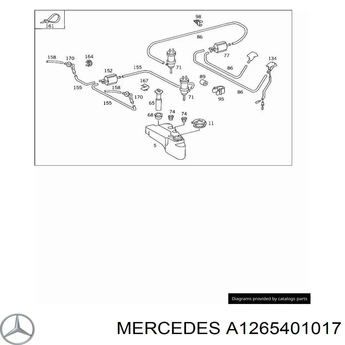 Купити A1265401017 Mercedes Датчик рівня бачка склоомивача