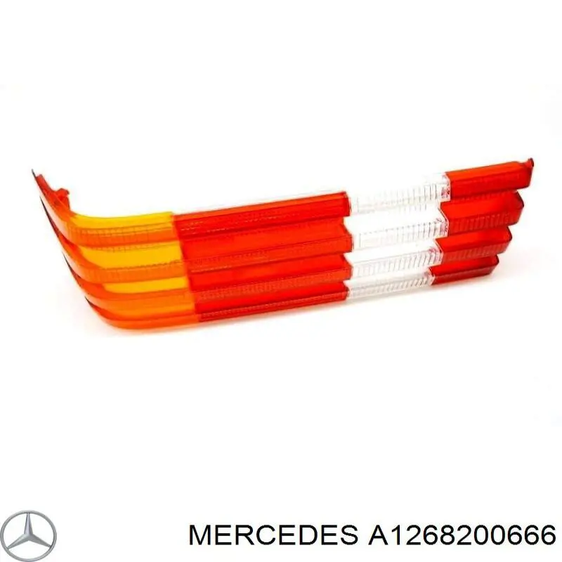 A1268200666 Mercedes Скло заднього ліхтаря, правого