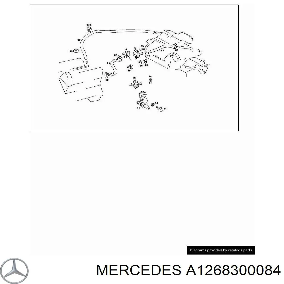 Купити A1268300084 Mercedes Кран пічки