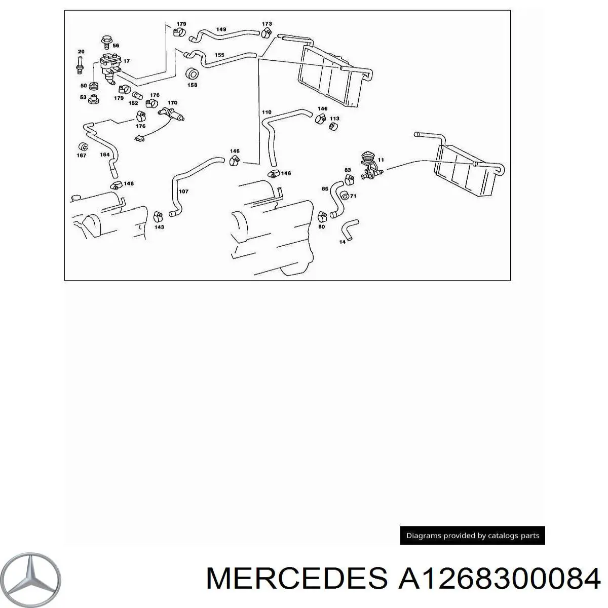 Кран системи опалення Mercedes A1268300084 ціна, від 665.14 USD
