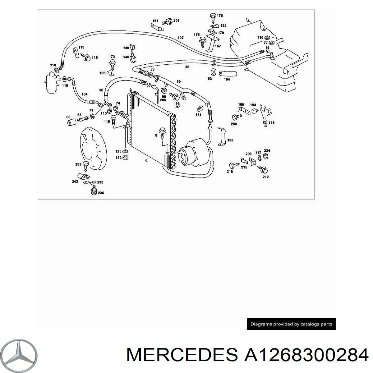 Купити A1268300284 Mercedes Клапан TRV, кондиціонера