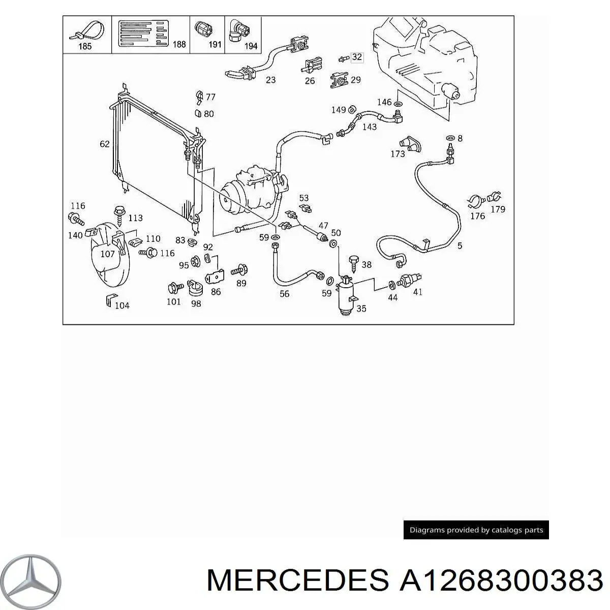 Ресивер-осушувач кондиціонера Mercedes A1268300083 ціна, від 24.44 USD