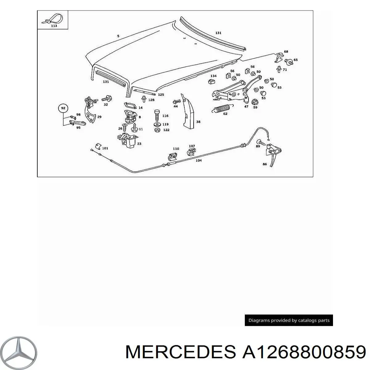 Трос відкриття капота Trucktec 0260037 ціна, від 18.65 USD