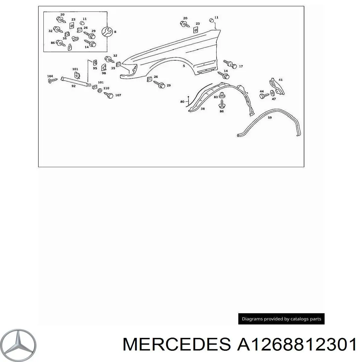 Ліве переднє крило Polcar 502601 ціна, від 77.42 USD