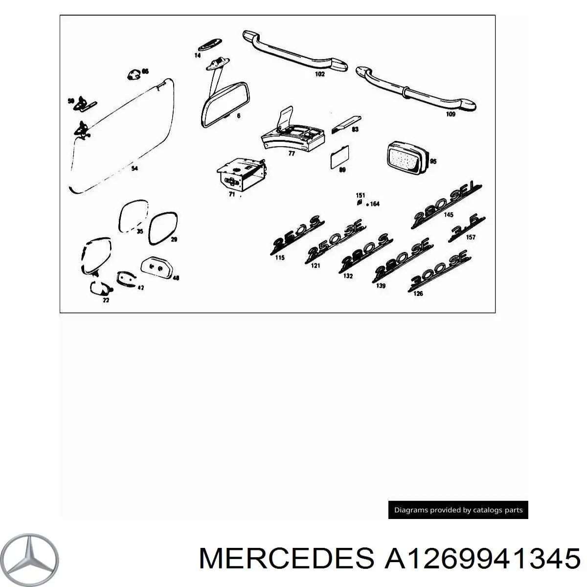  Mercedes A1269941345 ціна, від 2.11 USD