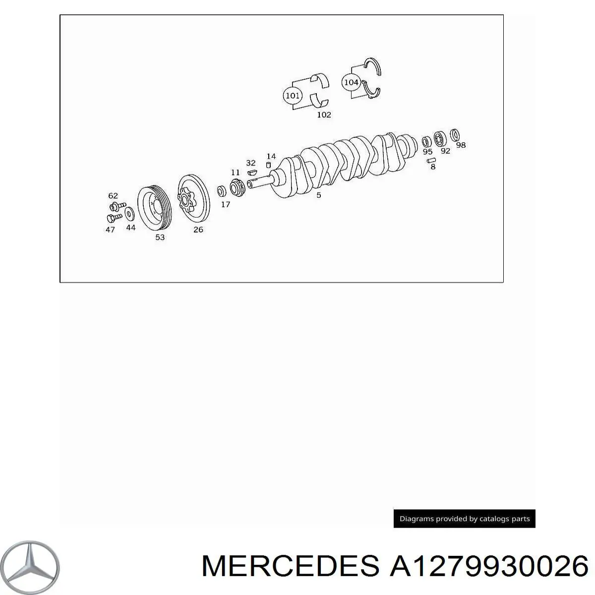 Шайба колінчастого вала A1279930026 Mercedes