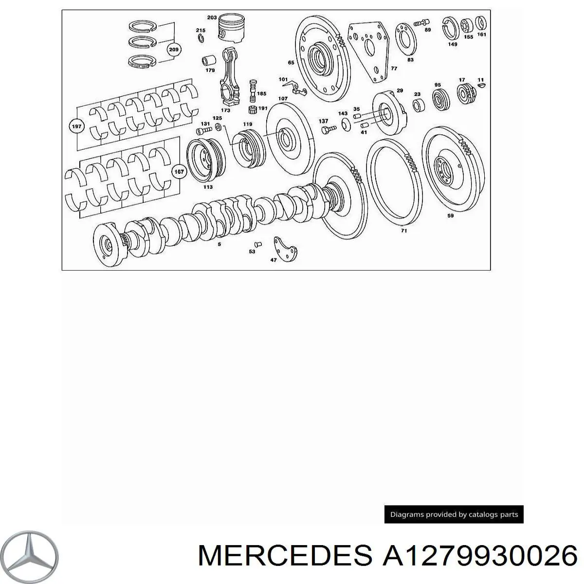 Шайба колінчастого вала Mercedes A1279930026 ціна, від 2.55 USD