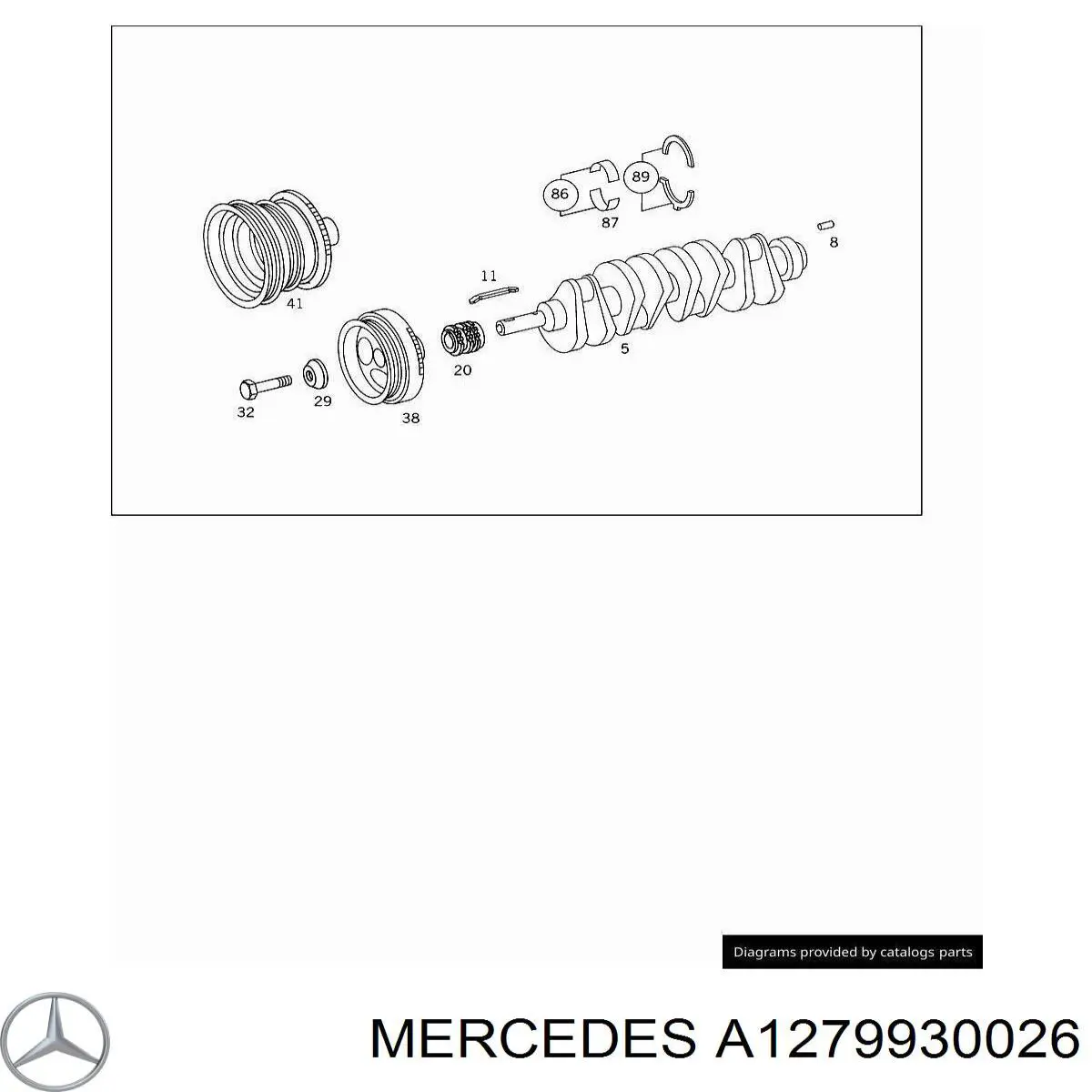 Купити A1279930026 Mercedes Шайба колінчастого вала