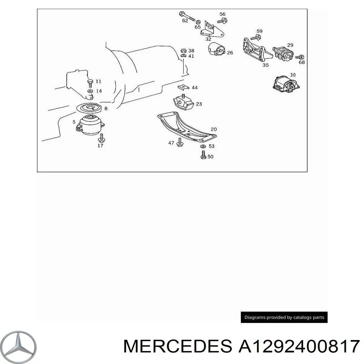 A1292400817 Mercedes Права подушка мотора