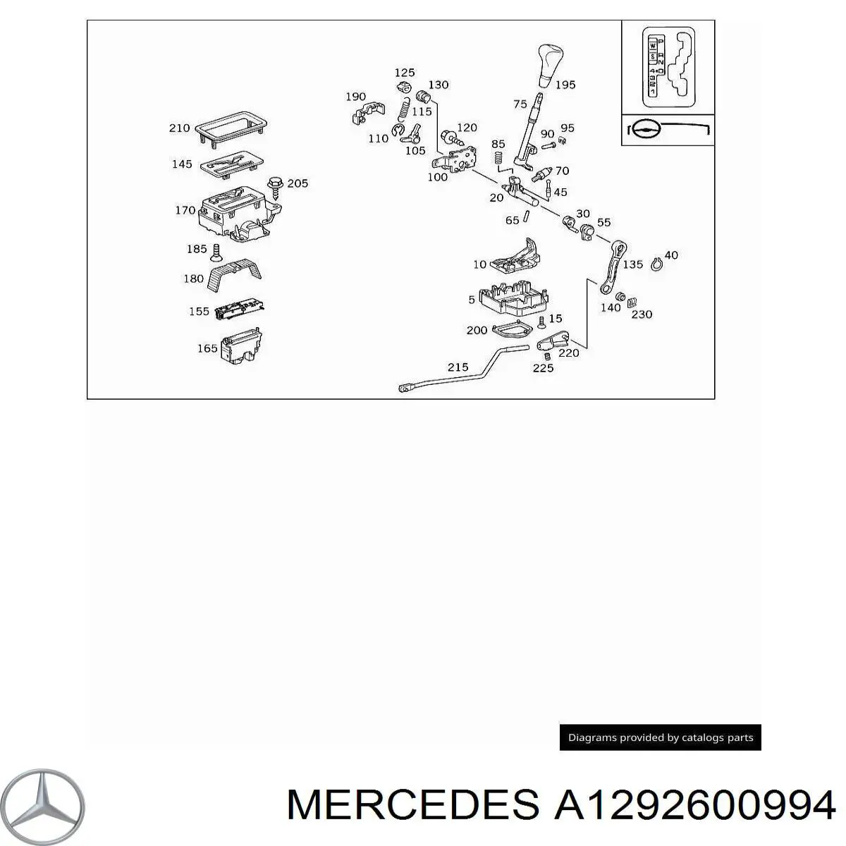 Купити A2022670537 Mercedes Привід управління механізмом перемикання передач