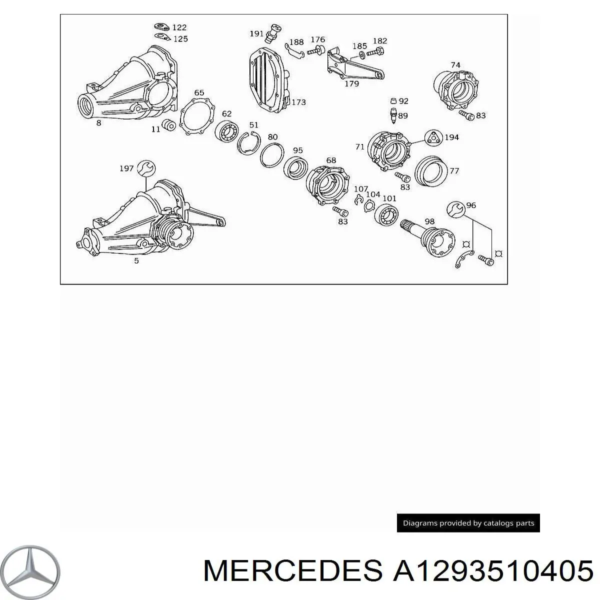  Mercedes A1293510405 ціна, від 127.55 USD