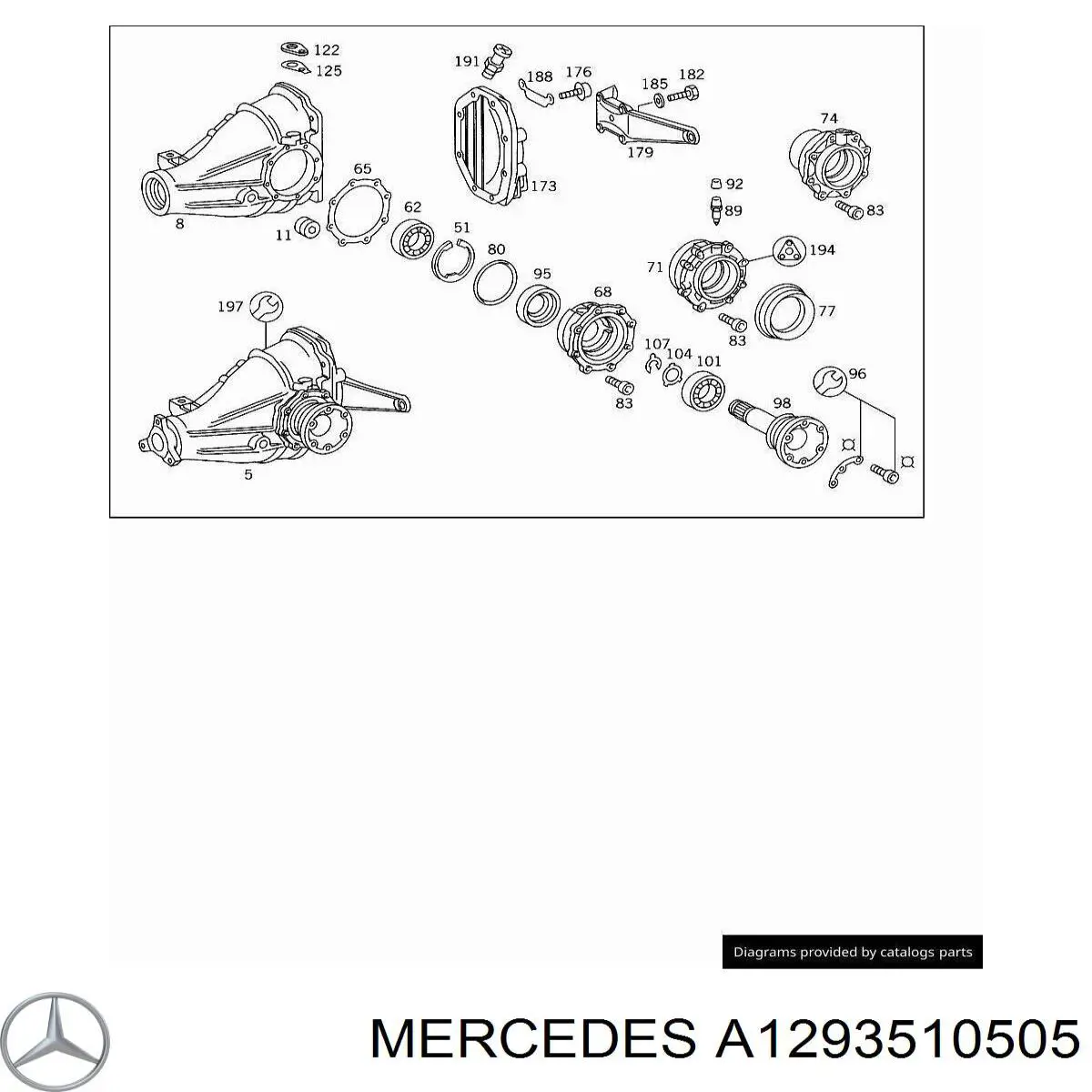  Mercedes A1293510505 ціна, від 1160.71 USD