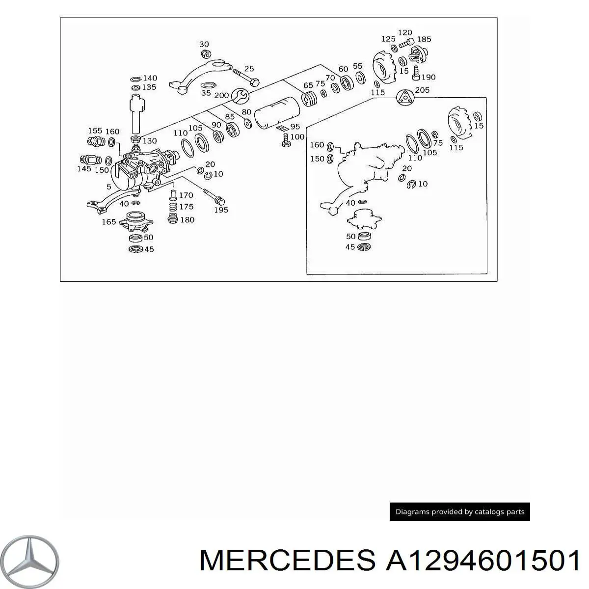 A1294601501 Mercedes Ремкомплект до рульової рейки