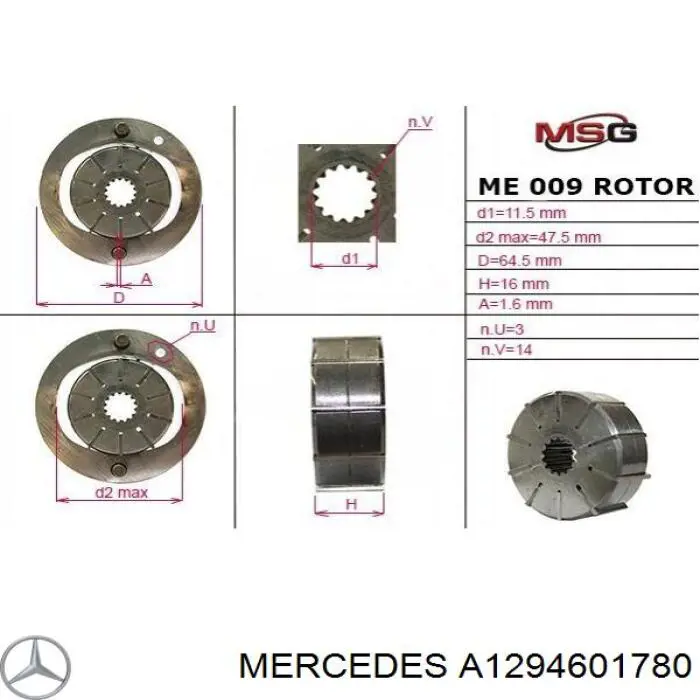Купити A1294601780 Mercedes Насос гідравліки