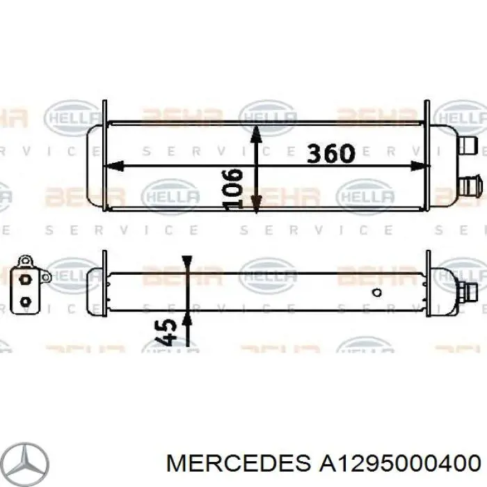 A1295000400 Mercedes Радіатор масляний
