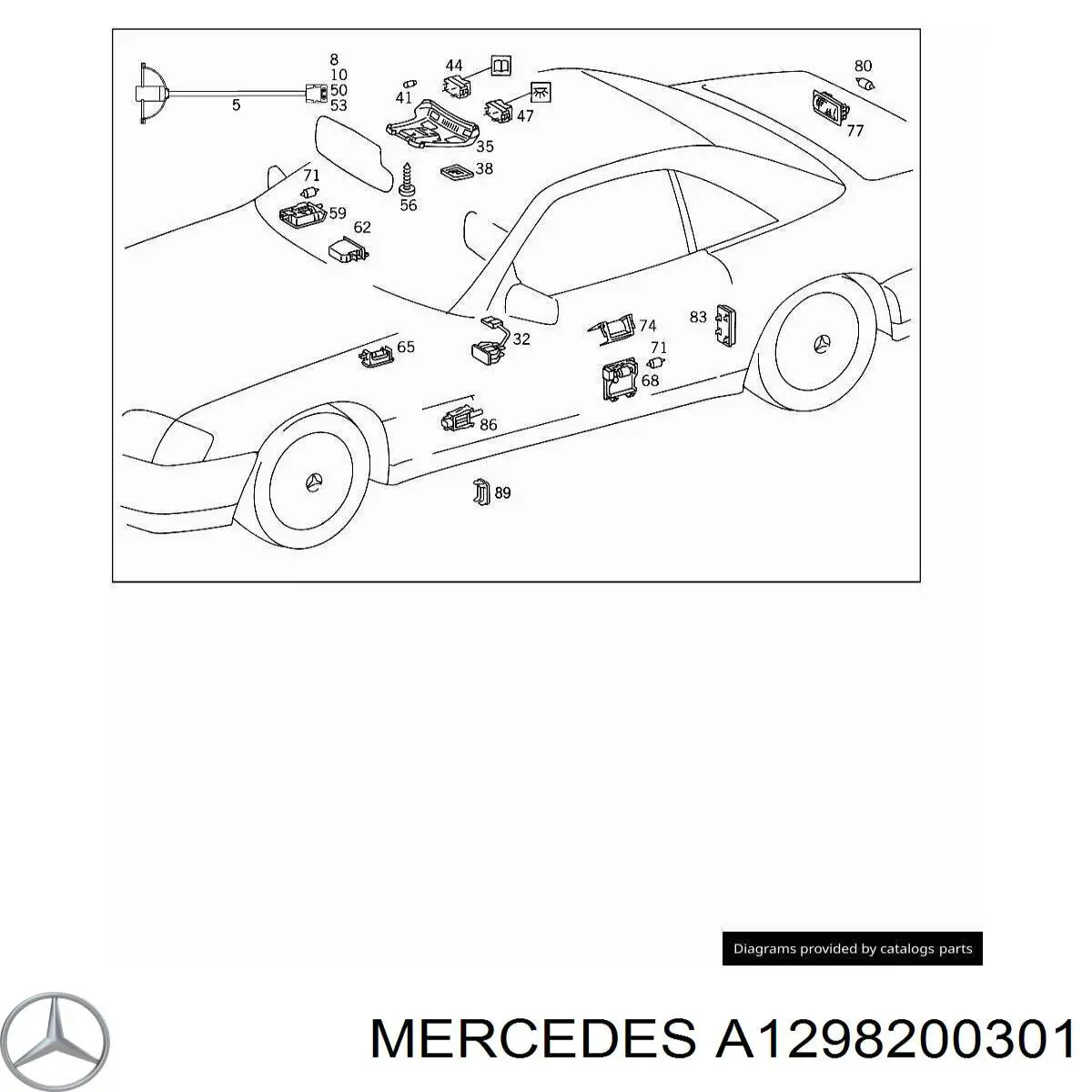 Mercedes A1298200301 ціна, від 1.24 USD