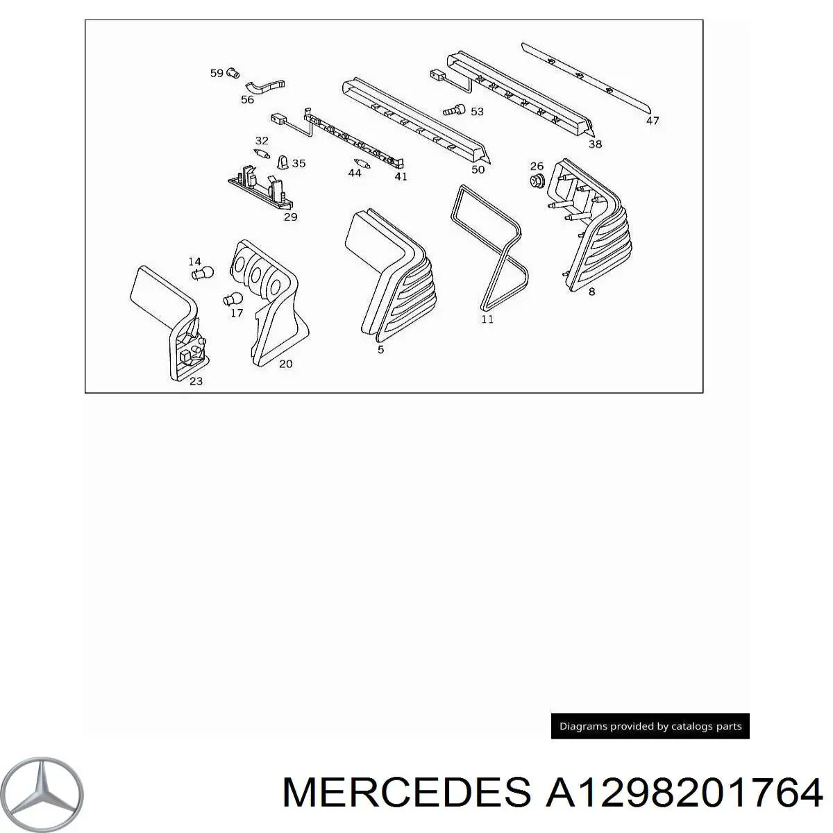 A1298201764 Mercedes Задня ліва фара