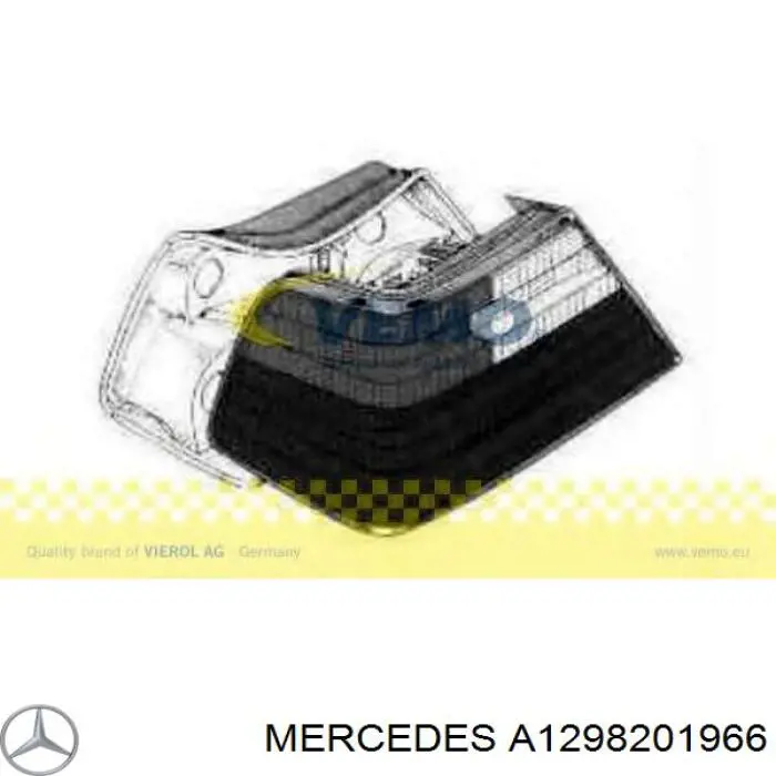 Купити A1298201966 Mercedes Скло заднього ліхтаря, лівого