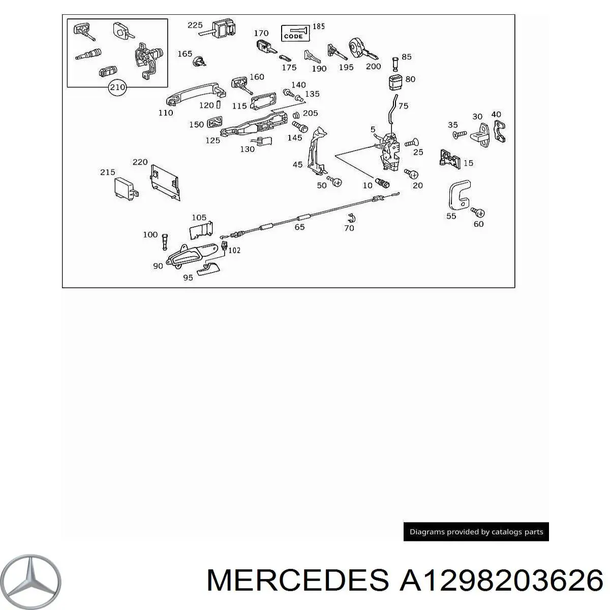  Mercedes A1298203626 ціна, від 11.29 USD