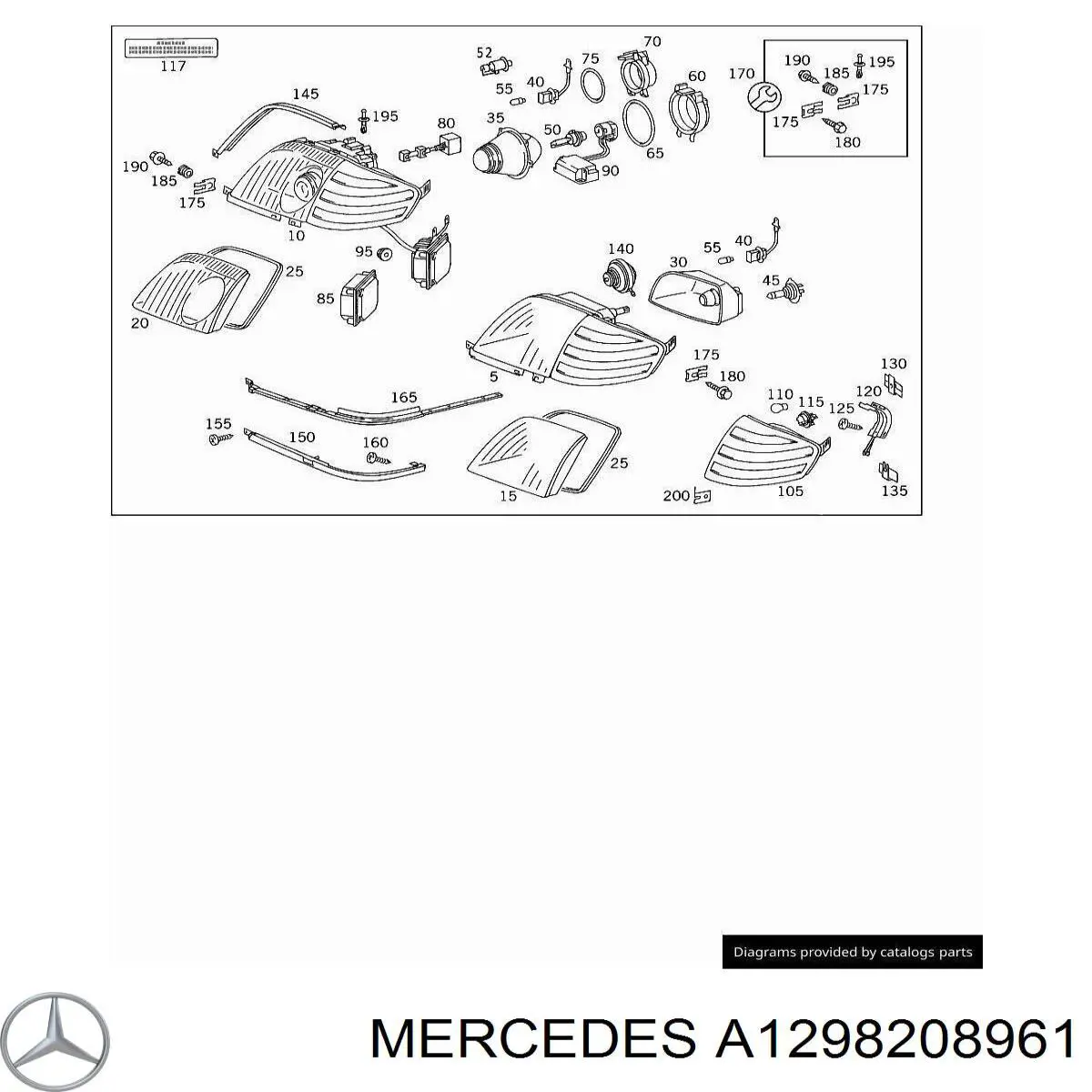 A1298208961 Mercedes фара ліва