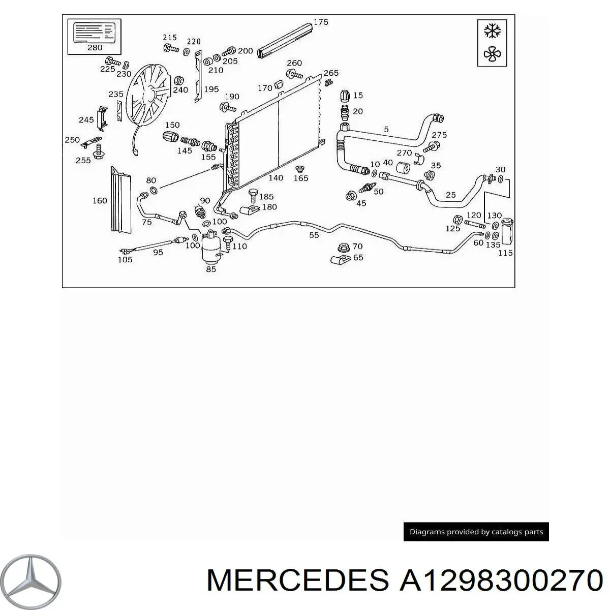 Конденсатор кондиціонера Mercedes A1298300270 ціна, від 519.50 USD