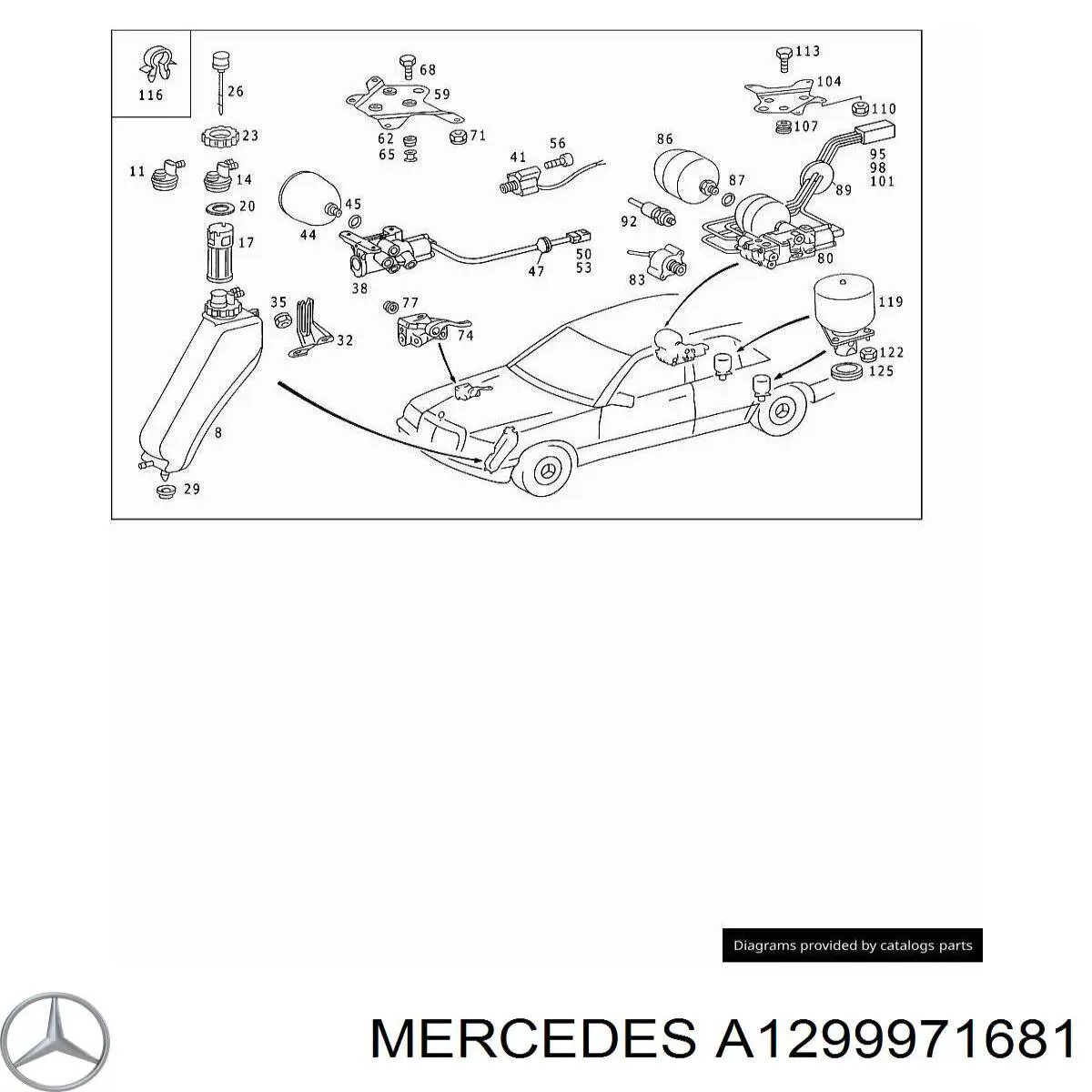  Mercedes A1299971681 ціна, від 5.12 USD