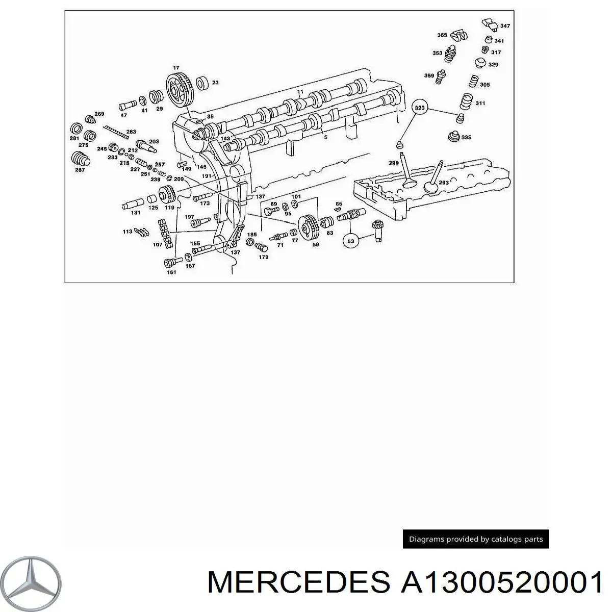 A1300520001 Mercedes Шестерня приводу розподільного валу