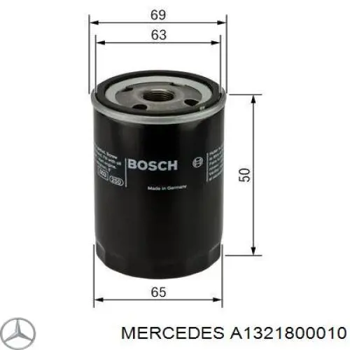 A1321800010 Mercedes фільтр масляний