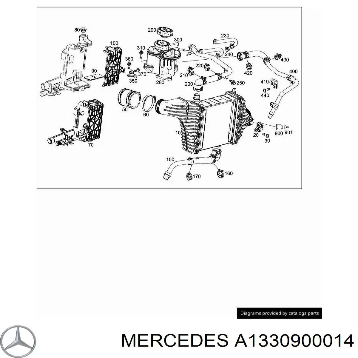 Купити A1330900014 Mercedes Радіатор интеркуллера