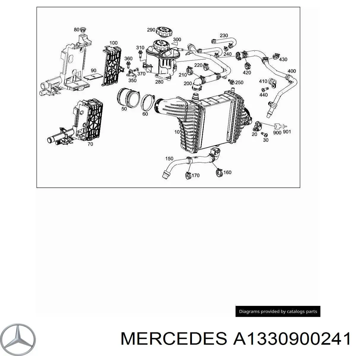Кронштейн радіатора інтеркулера Mercedes A1330900241 ціна, від 88.69 USD