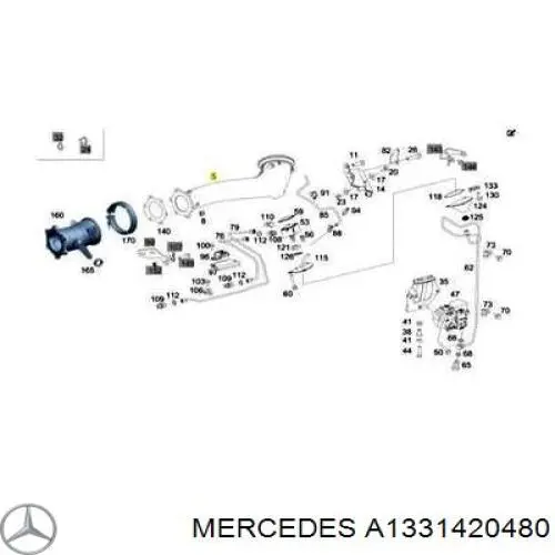A1331420480 Mercedes Прокладка випускного колектора