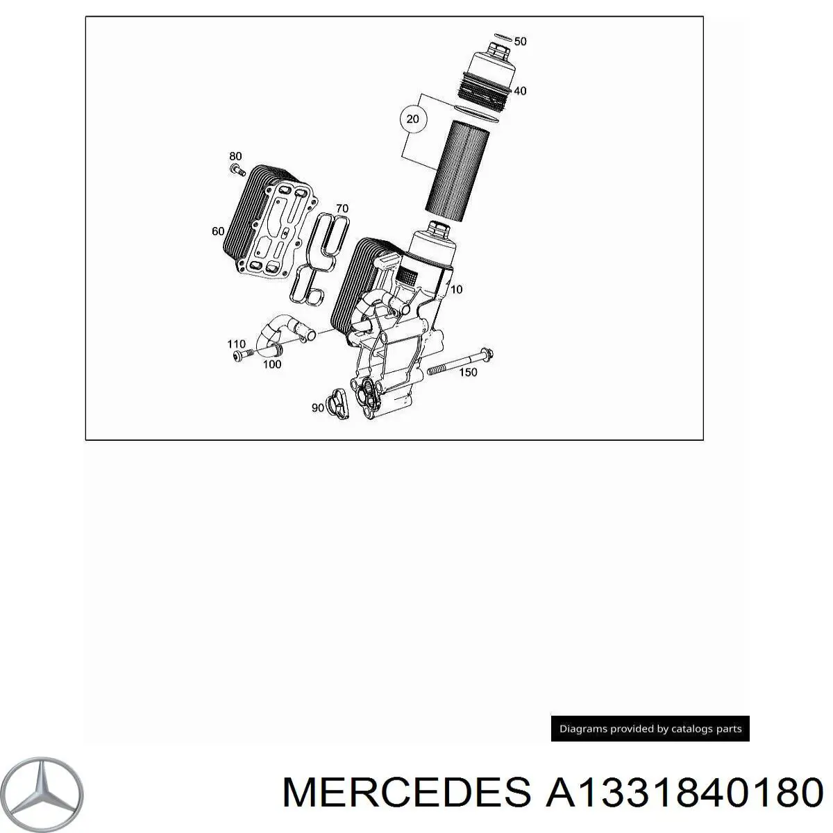 Прокладка радіатора масляного Mercedes A1331840180 ціна, від 9.34 USD