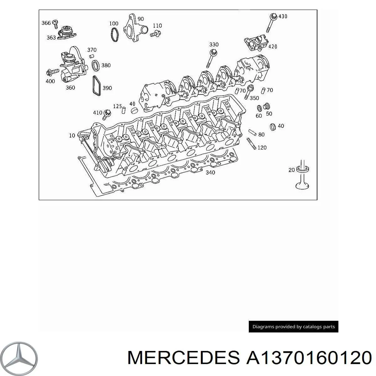 Прокладка головки блока циліндрів (ГБЦ), права Mercedes A1370160120 ціна, від 71.85 USD
